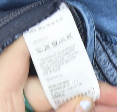 Warehouse Women’s Blue Cotton Sleeveless Wide-Leg Jumpsuit Size 8