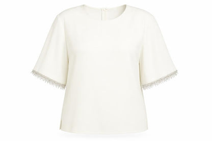 Womens UK Size 12 Marks and Spencer Ivory Basic Blouse