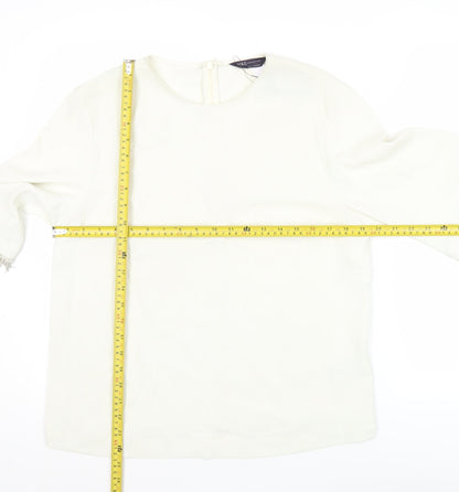 Womens UK Size 12 Marks and Spencer Ivory Basic Blouse