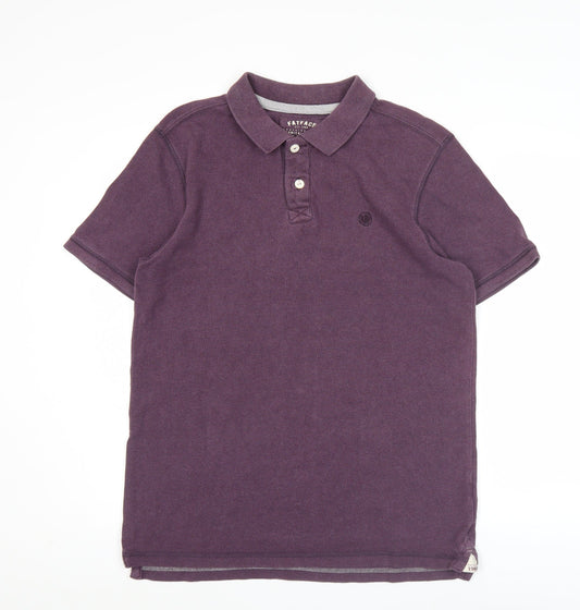 FatFace Men's Purple Cotton Polo Shirt M Short Sleeve Casual