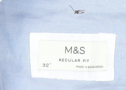 Marks and Spencer Mens Beige Chino Trousers Size 32 Regular Fit