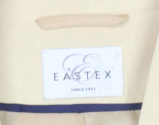 Eastex Women Beige Size 16 Tailored Lined Suit Jacket