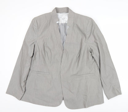 Capsule Women Grey Size 16 Regular Fit Blazer Jacket