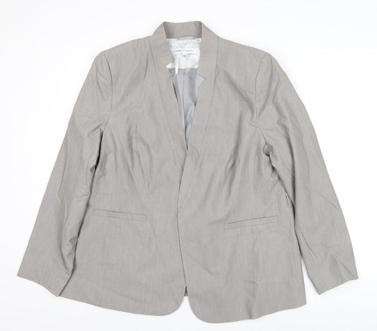 Capsule Women Grey Size 16 Regular Fit Blazer Jacket