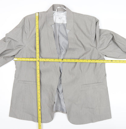 Capsule Women Grey Size 16 Regular Fit Blazer Jacket