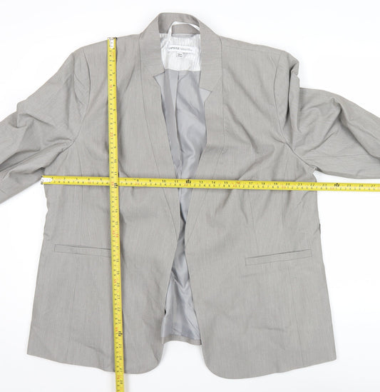 Capsule Women Grey Size 16 Regular Fit Blazer Jacket