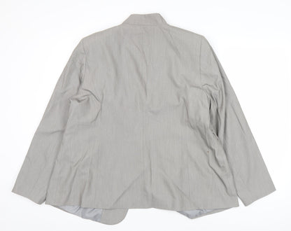 Capsule Women Grey Size 16 Regular Fit Blazer Jacket