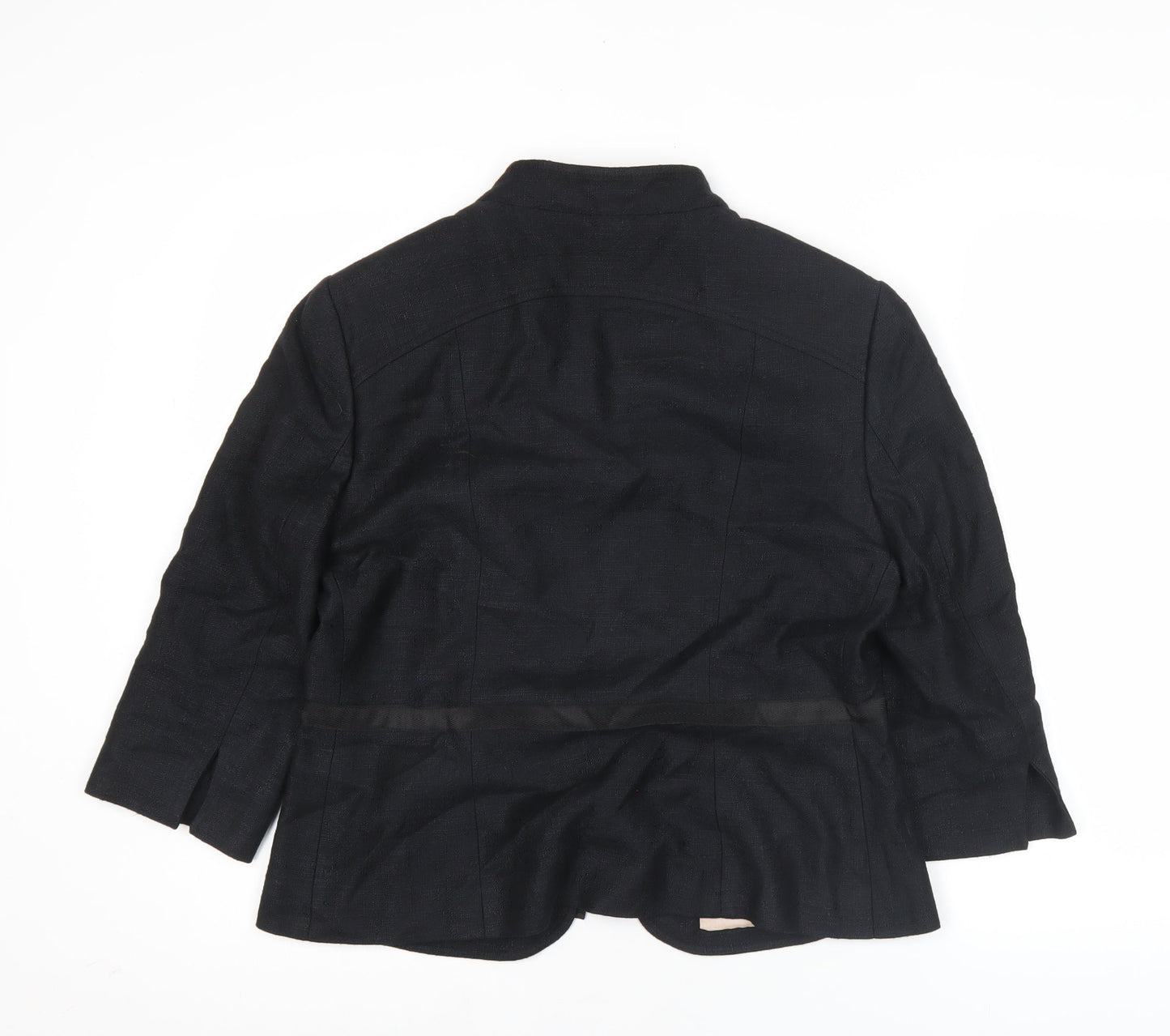 Principles Womens Black Size 14 Tailored Blazer Jacket 3/4 Sleeve