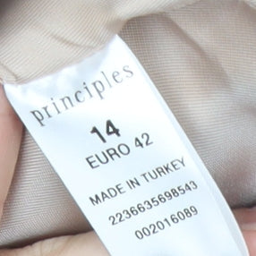 Principles Womens Black Size 14 Tailored Blazer Jacket 3/4 Sleeve