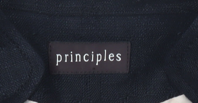 Principles Womens Black Size 14 Tailored Blazer Jacket 3/4 Sleeve