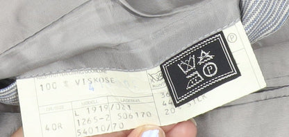 Joshua Taylor Cambridge Men's Grey Striped 40R Blazer Jacket