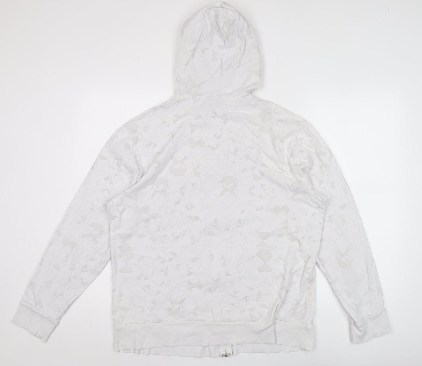 Mens UK Size XL Cedarwood State White Full Zip Hoodie