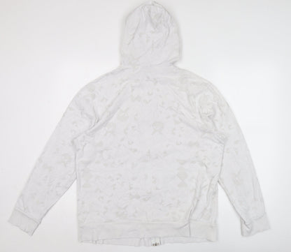 Mens UK Size XL Cedarwood State White Full Zip Hoodie
