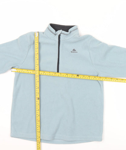 Quechua Boys Blue Fleece Sweatshirt 10-11 Years Half Zip Hiking Top