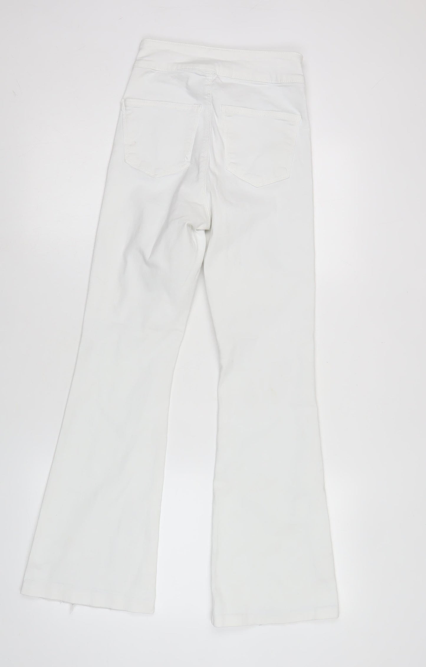 Topshop Women's White Bootcut Jeans Size 10 Regular Mid Rise
