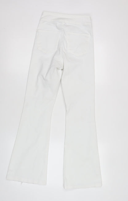 Topshop Women's White Bootcut Jeans Size 10 Regular Mid Rise