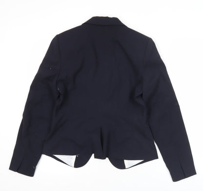 H&M Women’s Black Blazer Jacket Size 12 Regular Fit Workwear