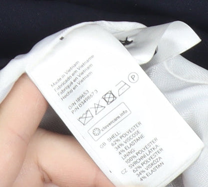 H&M Women’s Black Blazer Jacket Size 12 Regular Fit Workwear