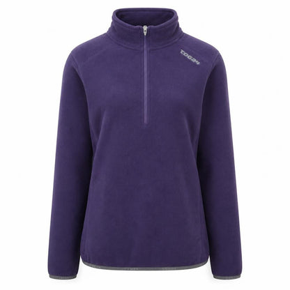 TOG24 Womens Purple Fleece Sweatshirt Size 8-10 1/2 Zip Pullover