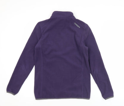 TOG24 Womens Purple Fleece Sweatshirt Size 8-10 1/2 Zip Pullover