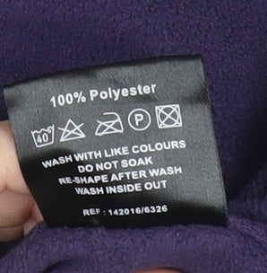 TOG24 Womens Purple Fleece Sweatshirt Size 8-10 1/2 Zip Pullover