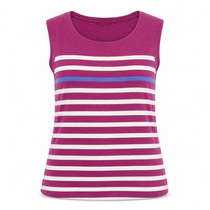FatFace Womens Size 14 Multicoloured Striped Cotton Tank Top