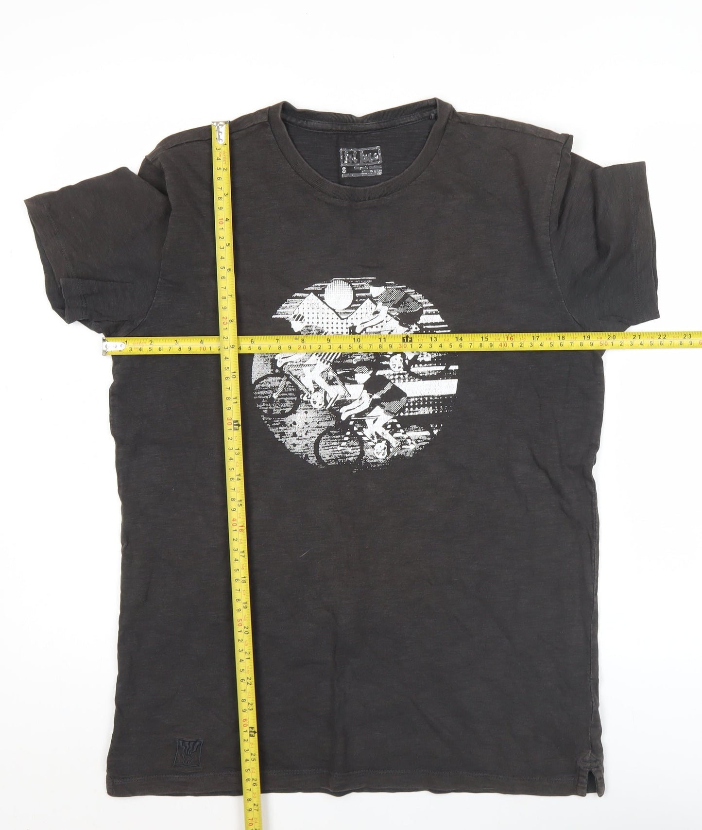 Ink Inc Men’s Black Graphic Print Sports T-Shirt Size S Cotton