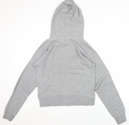 Hurley Womens Grey Pullover Hoodie Sweatshirt Size M Logo Print