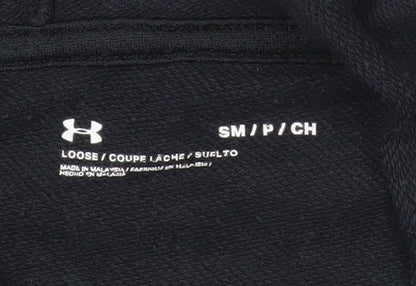 Under Armour Mens Black Pullover Hoodie Small Logo Sportswear