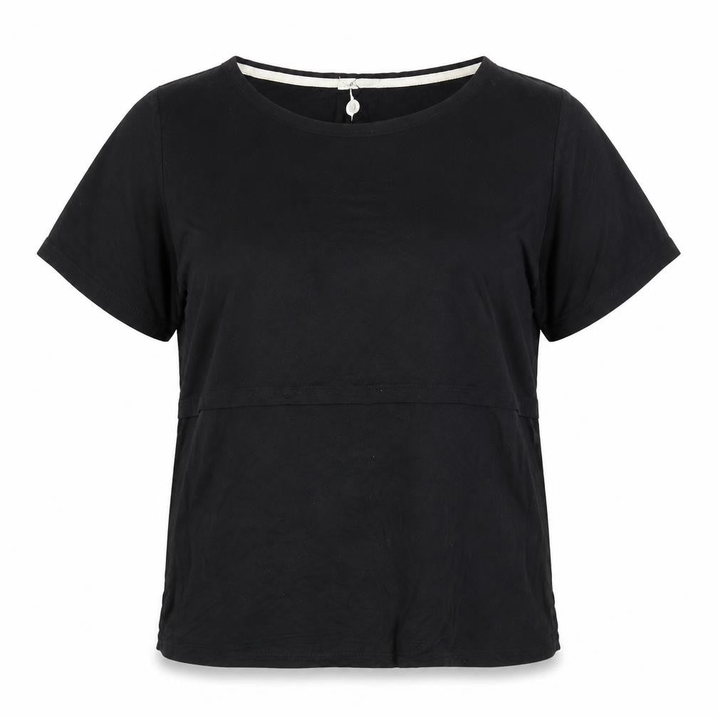 Womens UK Size M SMALLSHOW Black Basic T-Shirt