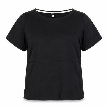 Womens UK Size M SMALLSHOW Black Basic T-Shirt