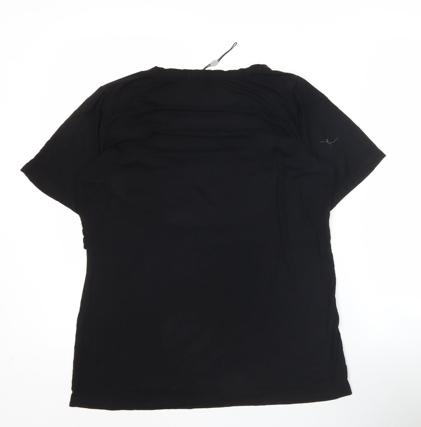 Womens UK Size M SMALLSHOW Black Basic T-Shirt
