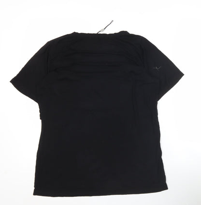 Womens UK Size M SMALLSHOW Black Basic T-Shirt