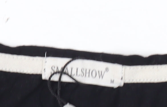 Womens UK Size M SMALLSHOW Black Basic T-Shirt