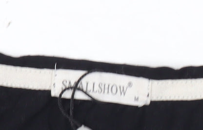 Womens UK Size M SMALLSHOW Black Basic T-Shirt