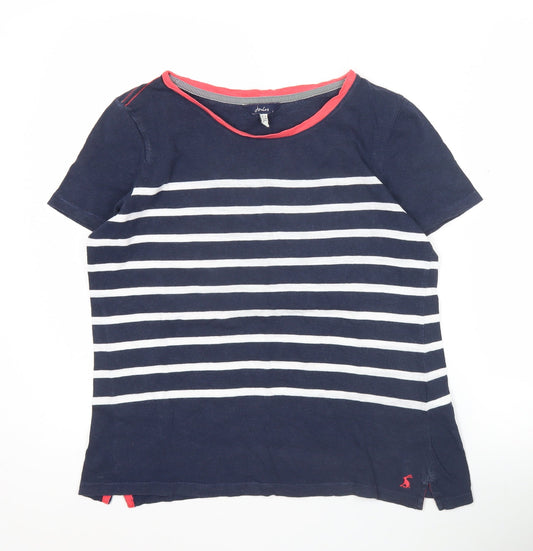 Womens UK Size 10 Joules Blue Basic T-Shirt