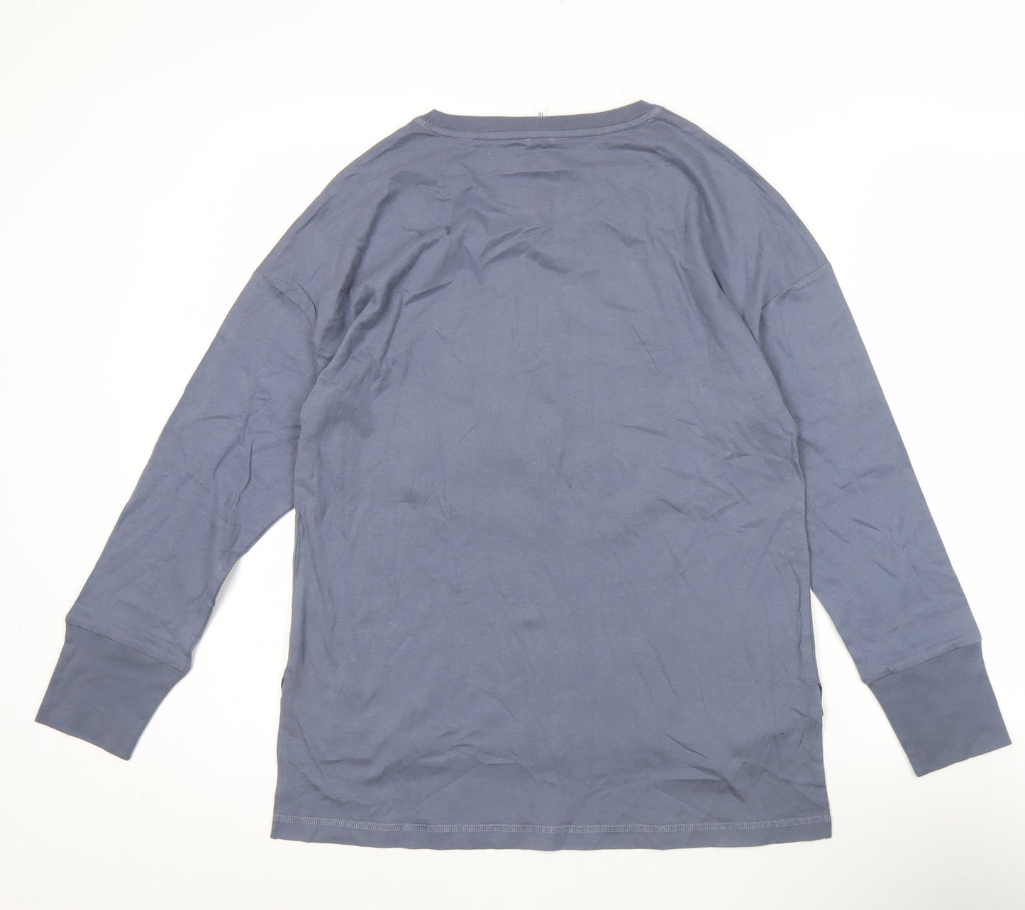 John Lewis Womens Blue Cotton Star Long Sleeve T-Shirt Size 10