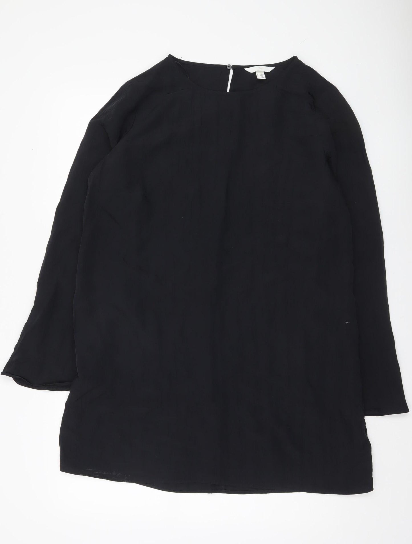 Womens UK Size L H&M Black Tunic Blouse