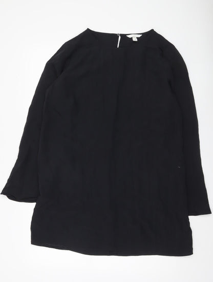 Womens UK Size L H&M Black Tunic Blouse