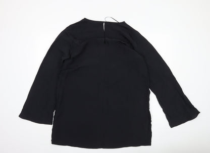 Womens UK Size L H&M Black Tunic Blouse