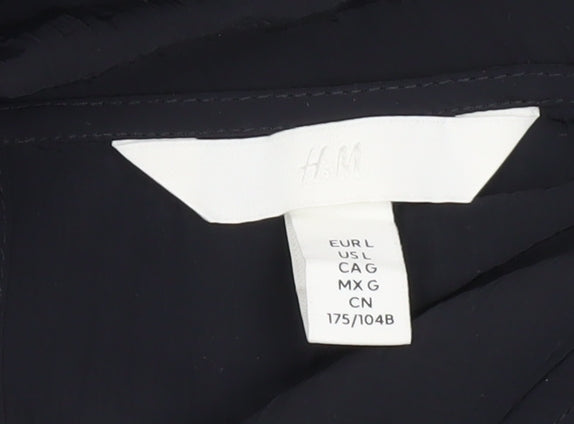 Womens UK Size L H&M Black Tunic Blouse