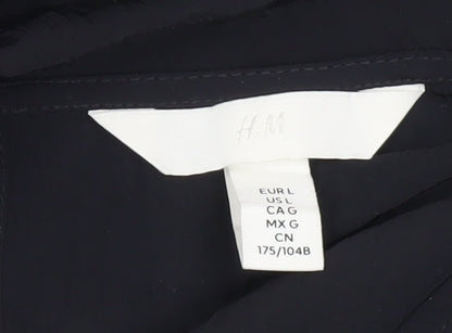 Womens UK Size L H&M Black Tunic Blouse