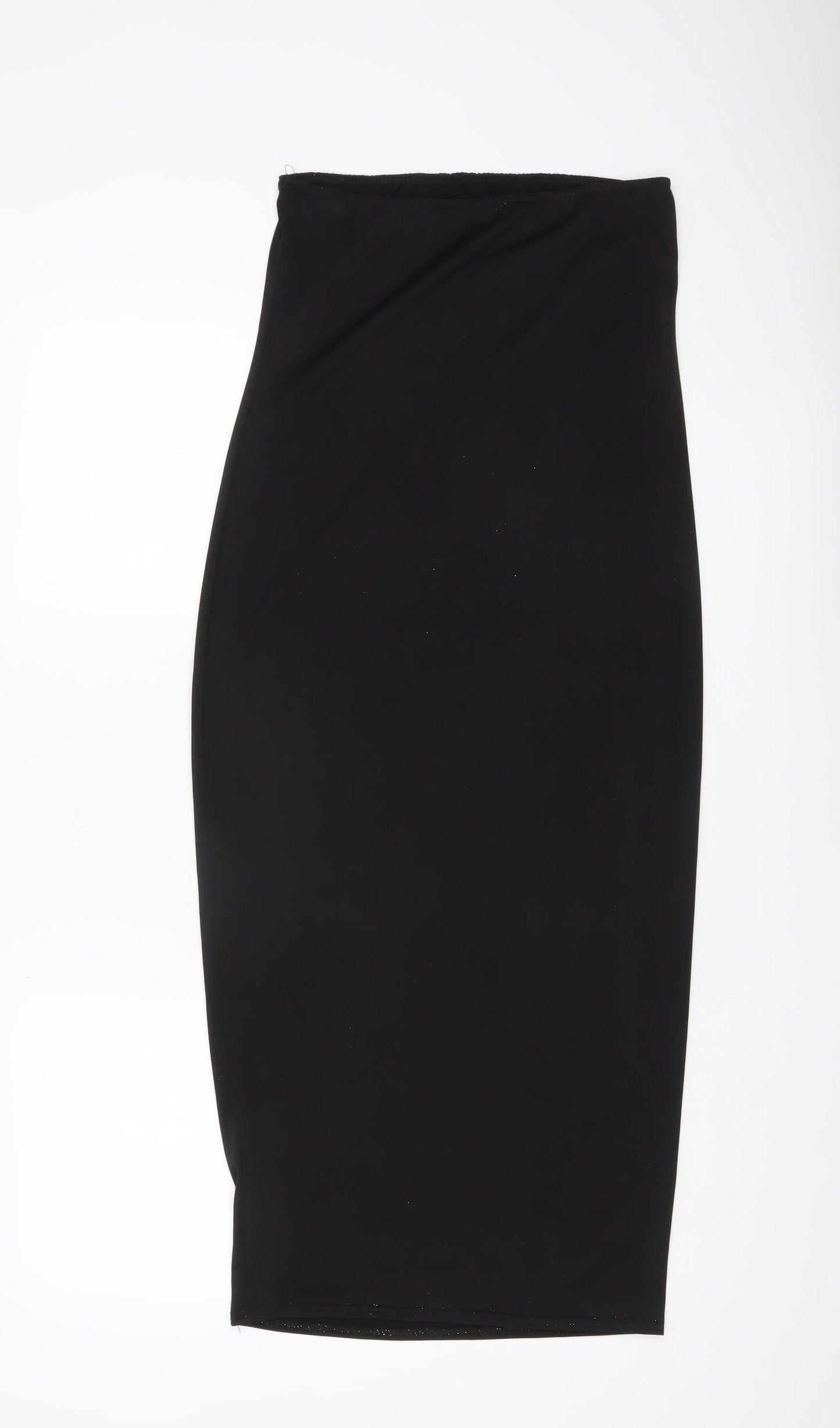 Boohoo Women Black Size 12 Strapless Bodycon Dress