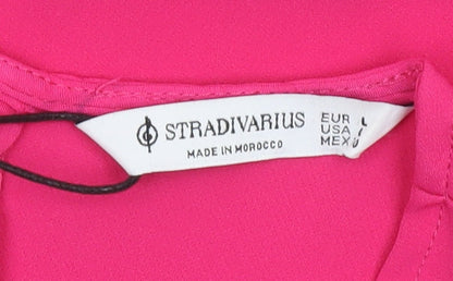 Stradivarius Women’s Pink Sleeveless Sheath Dress Size S