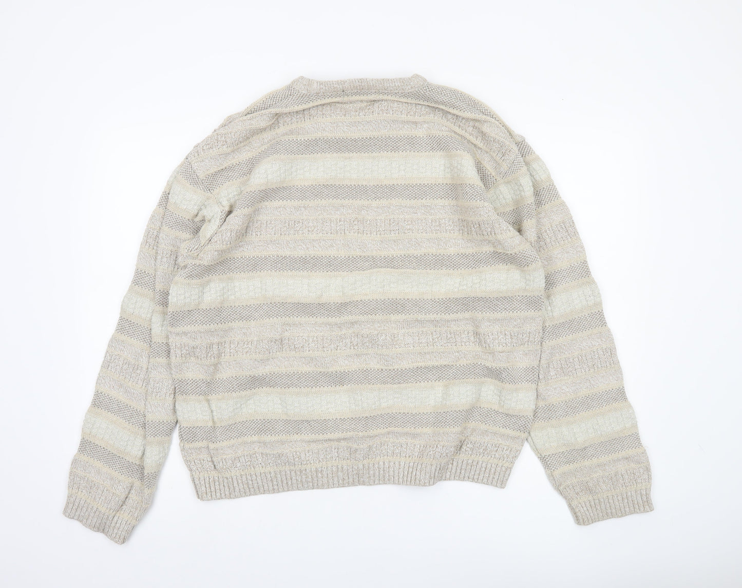 Debenhams Casual Club Men’s Beige Striped Knit Jumper L