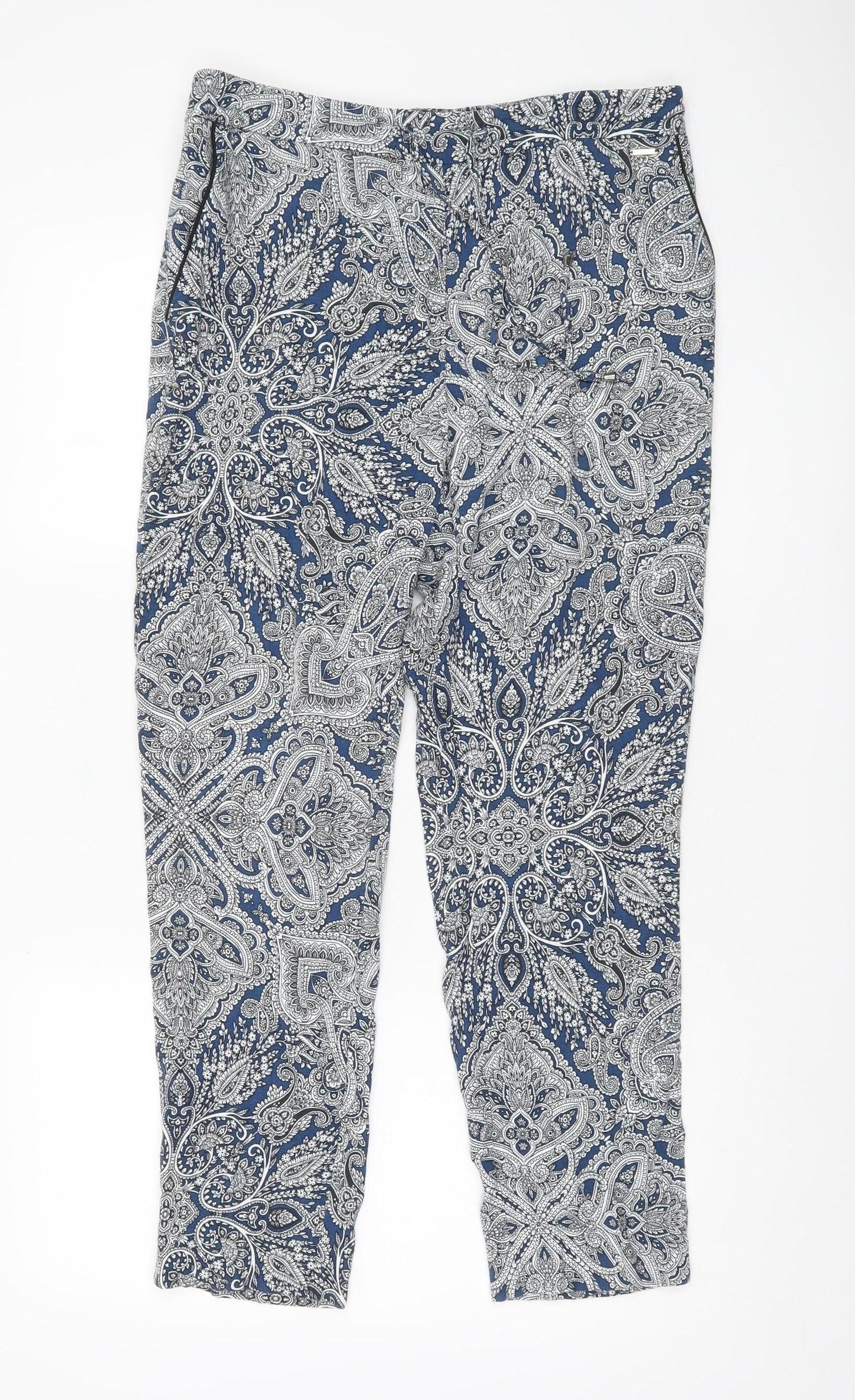 Womens UK Size 12 Marks and Spencer Regular Fit CasualTravel Blue Trousers