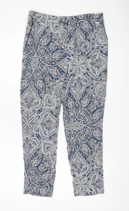 Womens UK Size 12 Marks and Spencer Regular Fit CasualTravel Blue Trousers