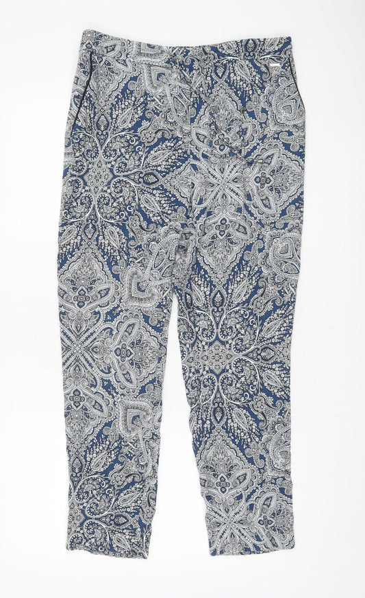 Womens UK Size 12 Marks and Spencer Regular Fit CasualTravel Blue Trousers