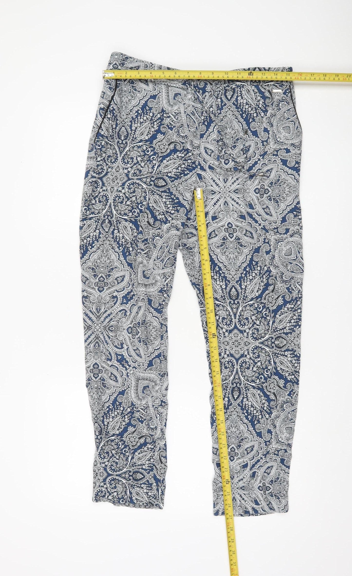 Womens UK Size 12 Marks and Spencer Regular Fit CasualTravel Blue Trousers
