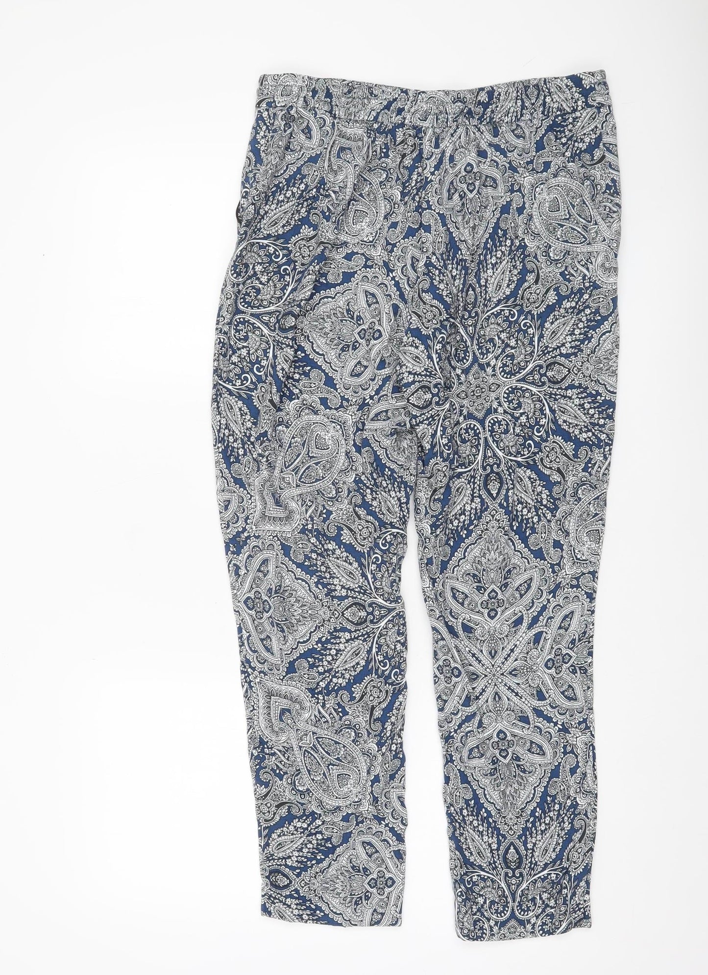 Womens UK Size 12 Marks and Spencer Regular Fit CasualTravel Blue Trousers